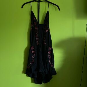 American Eagle Outfitters Black and Pink Jumpsuit